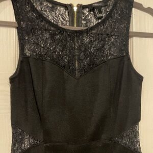 Black Lace Sleeveless Dress